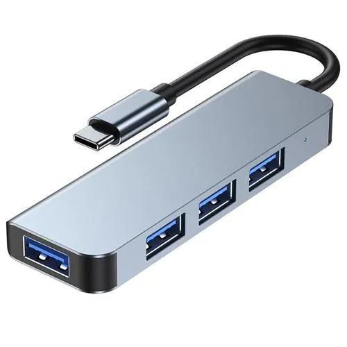 USB 3.1 Type-C хаб разветвитель на 4x USB 3.0/USB 2.0, BC1.2, металл Ціна