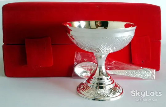 Креманки вазочки для морозива десертів 2 шт латунь посріблення India Інтернет-аукціон