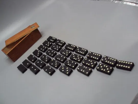 Настольная игра Домино дерево антикварное размер 5,1 х 16 х 5,4 см №14167 Характеристики