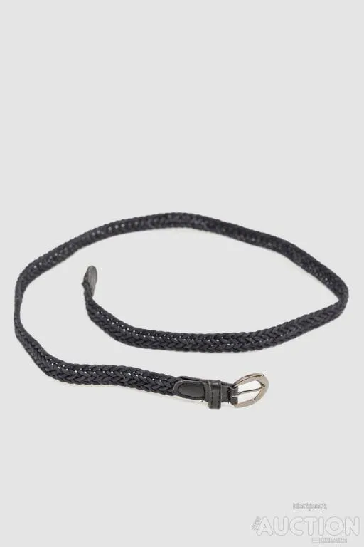 Ремень женский плетеный текстильный, цвет черный, 196R1010W3 З аукціону