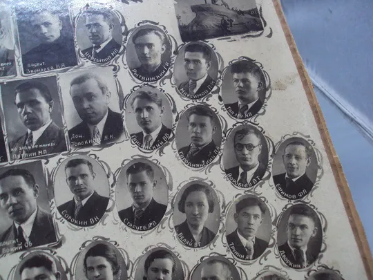 Фотография выпуск ленинградский горный институт инженеров-маркшейдеров 1941 год 29х39,5 см №18662ч Недорого