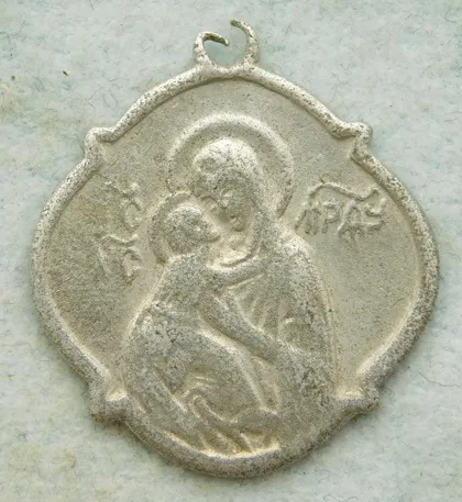 фото, Медальйон - ладанка - Богородиця Вишгородська (Владимирська)