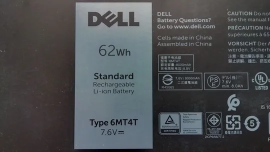Купити Li-Ion Аккумулятор Dell 6MT4T 7.6V 7750mAh 62Wh 4Cells к ноутбукам Dell Latitude E5450 E5470 E5550 E5570