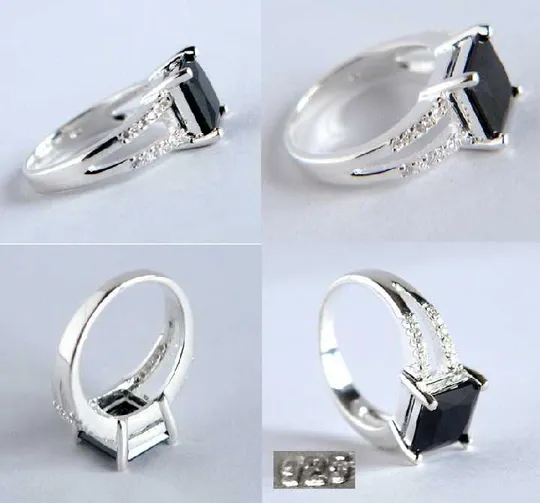 Срібна каблучка кілечко онікс циркони 925 проба Austria Характеристики