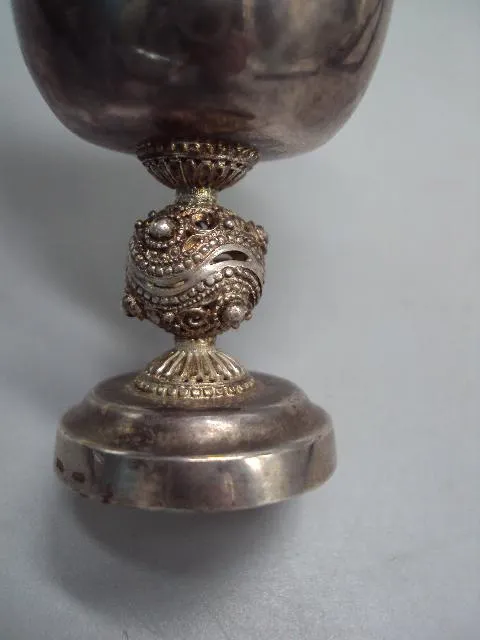 Рюмка стопка серебро 925 проба 2ХЮ вес 36,58 г высота 7 см, диаметр 4,2 см №14316 З аукціону