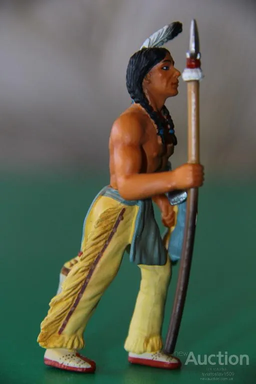 индеец воин Сиу с копьем SCHLEICH ФРГ 90-100мм З аукціону