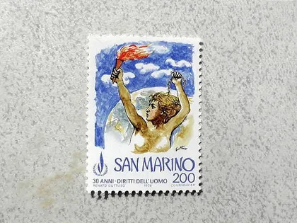фото, Поштова марка Сан-Марино 1978 рік **