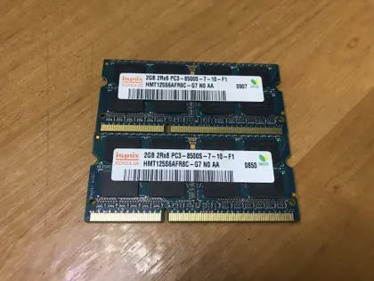 фото, 4GB 2+2 Оперативна память hynix 2gb 2rx8 pc3-8500s-7-10-f1