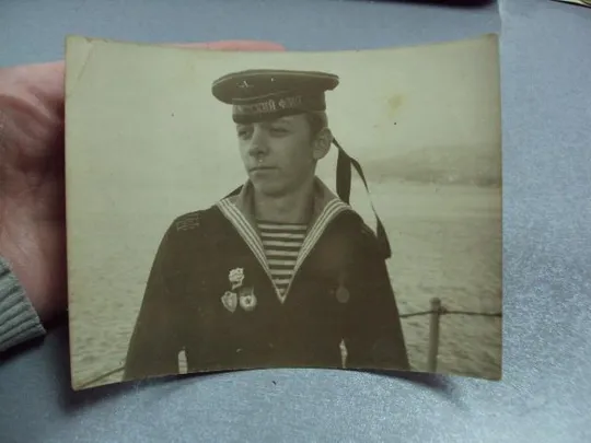 Купити фотография моряк вмф ссср знак дальний поход океан, медаль 100 лет ленин 1970 №5300