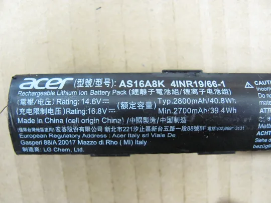 акб оригінал AS16A5K AS16A7K AS16A8K 14.4V 40WH для ACER Aspire E5-475 E5-523 E5-553 E5-573 E5-575 E5-774 F5-573 Недорого