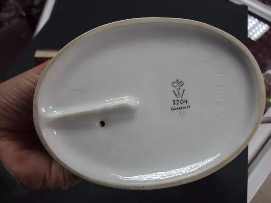 Фигура фарфор Германия Валлендорф обнаженная девушка на лошади на коне ню Недорого