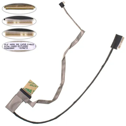 фото, Шлейф матриці для ноутбука TOSHIBA (С850, С855, L855), LED, роз'єм під камеру (1422-017J000)