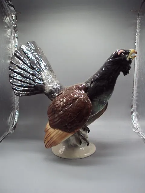 Фигура фарфор статуэтка Германия птица глухарь фазан тетерев высота 42,3 см №14063 Інтернет-аукціон