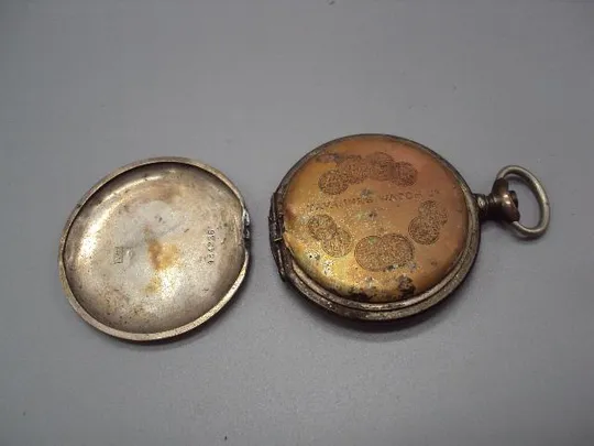 Копус Tavannes watch Co карманные часы цветы листья серебро 800 проба клеймо птица вес 39,17г №14615 Де купити