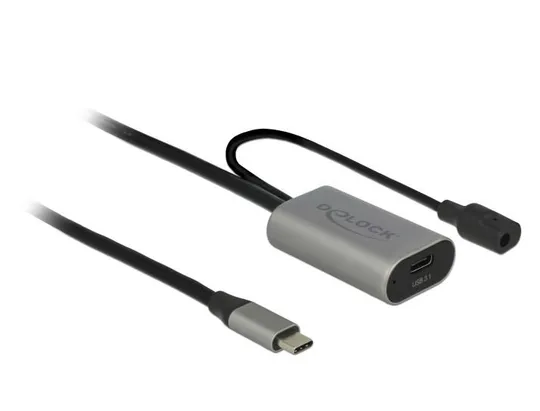 Купити Кабель пристроїв-подовжувач USB Type-C M/F (Active)  5.0m Delock (70.08.5392) (USB3.0) AWG22+28 D=4
