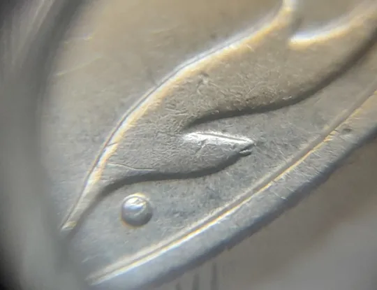 (6358) 50 копійок 2006 розкол та викрошка на реверсі (50 копеек 2006 брак) Продаж