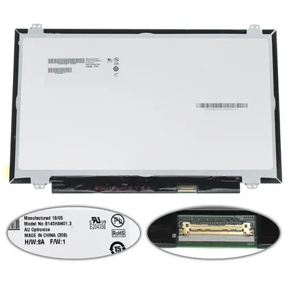 фото, Матриця 14.0 B140HAN01.3 (1920*1080, 30pin(eDP, 300cd/m2 (!!!), IPS, 16.2M, 72% NTSC), LED, SLIM (вертикальні вушки), матова,
