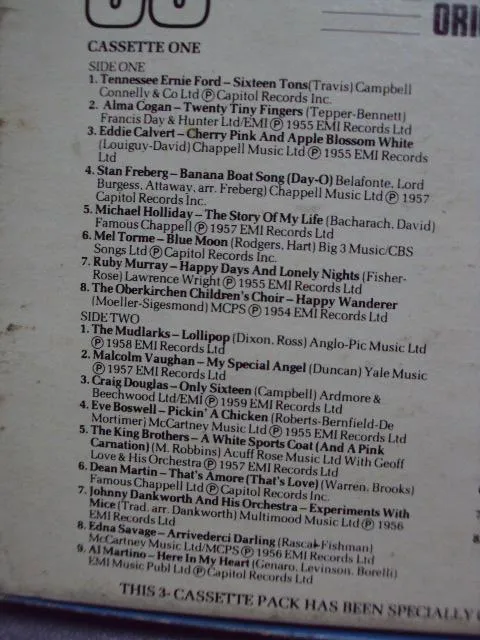 сборник кассет 3 cassette pack 50 favourites of the 50 s original artists №2528 Де купити