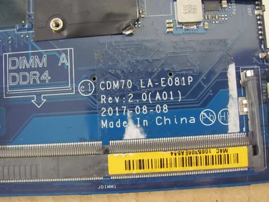 68-45 материнська плата i5-7300U SR340 LA-E081P для Dell Latitude E5480 З аукціону