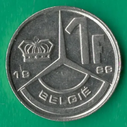 фото, 1 франк 1989 року Belgie [КВ]