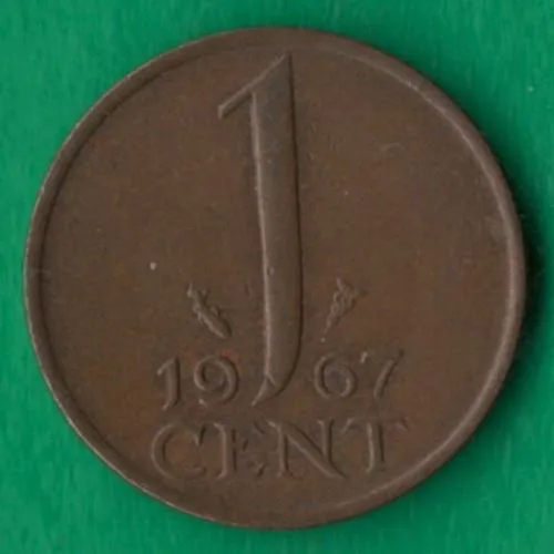 1 цент 1967 року Нідерланди [М] Ціна
