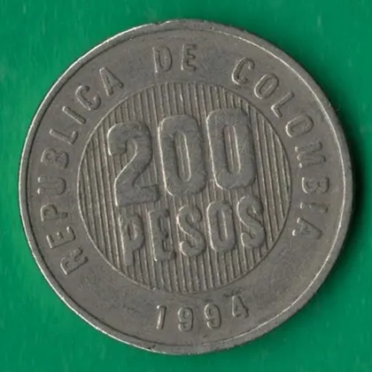фото, 200 песо 1994 року Колумбія [КВ]