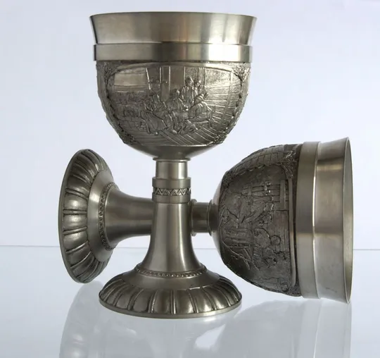 Келихи бокали рьомери Мисливці 2 шт 150 мл олово DNL Germany №2 Fv8 З аукціону