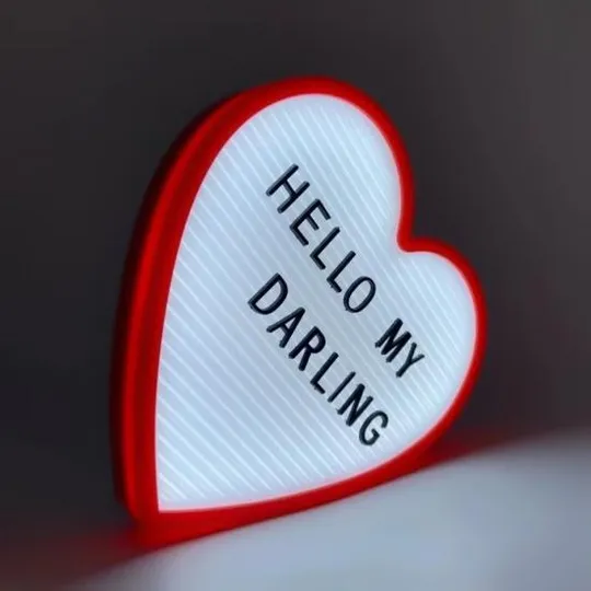 Ночник светильник Сердце Light up message board с посланием Продаж