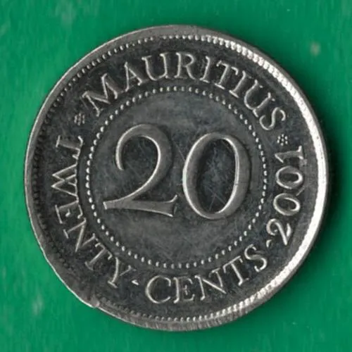 20 центів 2001 року Маврикій [МШ] Ціна