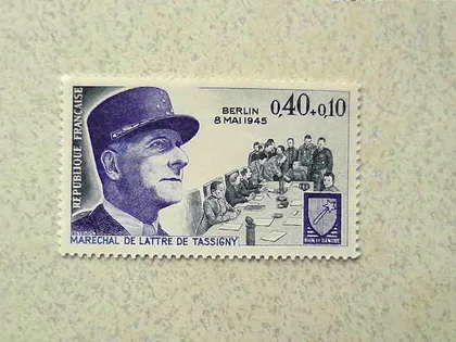 фото, Поштова марка Франція " Підписання Акту Капітуляції " 1970 рік **