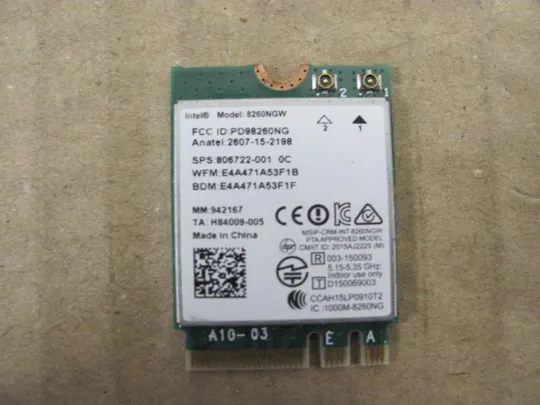 номер0367-9 Wi-Fi адаптер 8260NGW 806721-001  для HP Probook 450 G3 650 G2 оригінал Ціна