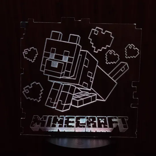 Акриловий світильник-нічник Minecraft білий tty-n000323 Ціна