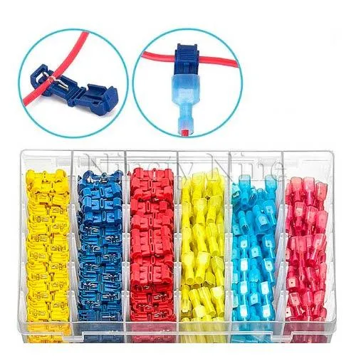 Набор клемм Т-образных 360шт обжимных с изоляцией для быстрой обжимки Ціна