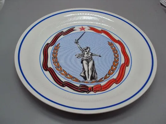 Купити Декоративная тарелка фарфор Кольдиц ГДР colditz Родина-Мать победа в вов диаметр 29,5 х 3,1 см №7002