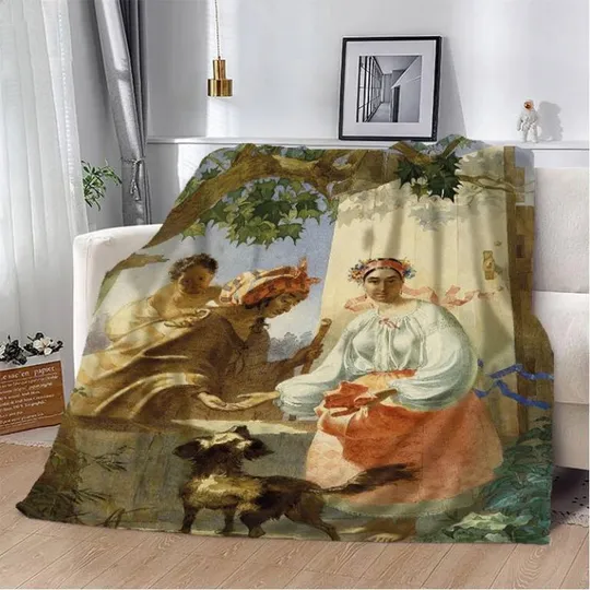 Плед патриотический 3D "Шедевр Тараса Шевченка" 20222413_B 12154 135х160 см Ціна