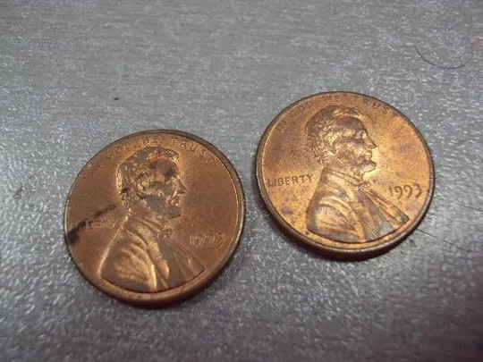 Купити монета сша 1 цент 1993 лот 2 шт №9179
