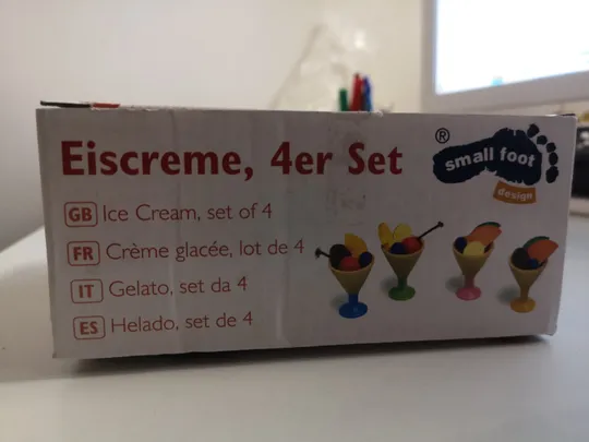 Дерев&#039;яні іграшки. Набір для морозива 4 предмета з фруктами (17) в Україні