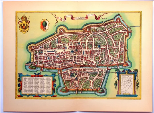 План карта Аугсбурга 1570 р. копія 1938 р. Лейпциг Fv8.9 Ціна