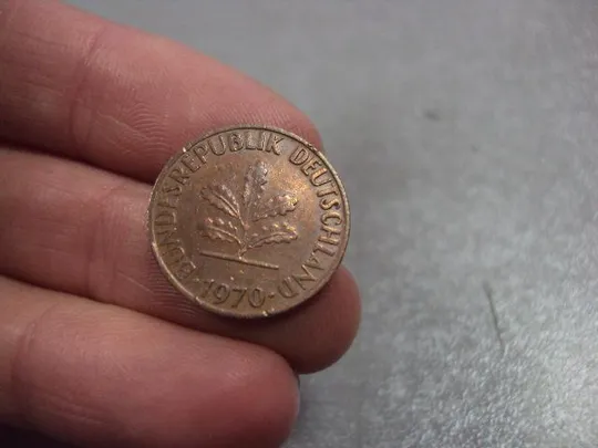 монета германия 1 пфенниг 1970 №9952 З аукціону