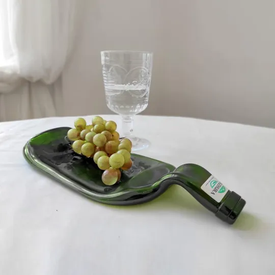 Блюдо Mazhura Бутылка Vine MZ-719755 зеленое Ціна