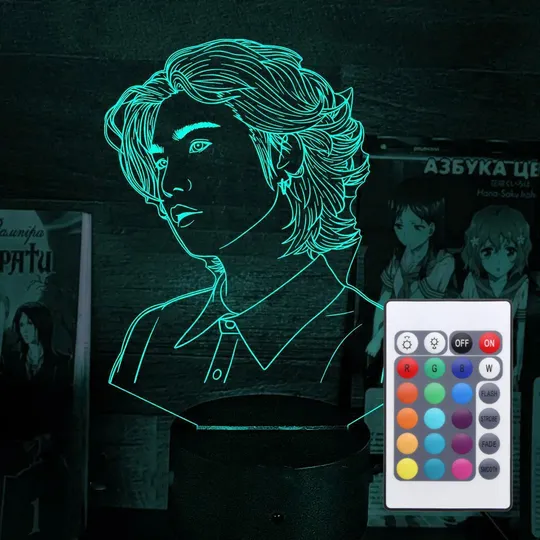 Акриловий світильник-нічник з пультом 16 кольорів BTS Шуґа tty-n002240 Ціна