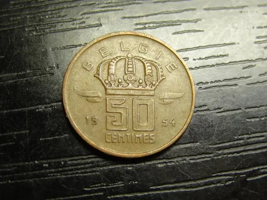 50 сантимів Бельгія 1954 Belgie Ціна