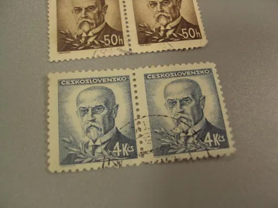 марки сцепки Чехословакия 1945 стандарт личности лот 4 шт гаш №1576 Продаж
