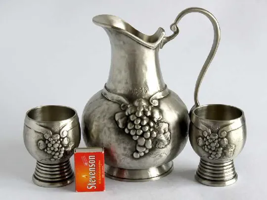 Олов&#039;яний глечик кувшин і 2 келихи 1836 рік Artina-SKS Austria Недорого