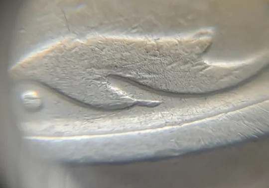 (7380) 50 копійок 1992 1АГм брак XXXL (викрошка на реверсі) + розкол (50 копеек 1992 1АГм трапеція трапеция) Ціна