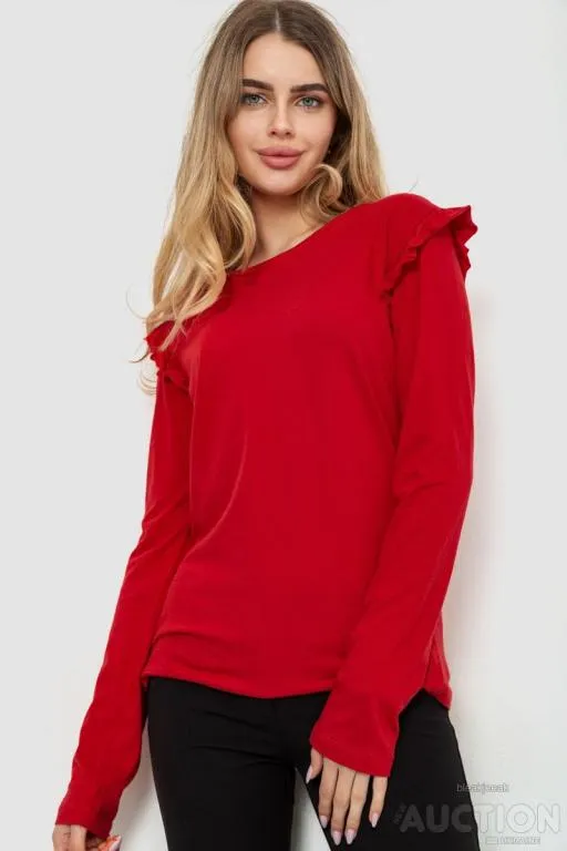 Кофта женская однотонная, цвет красный, 244R200 Ціна
