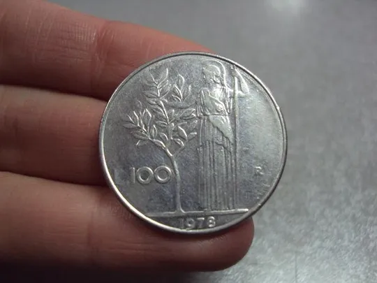 монета италия 100 лир 1978 №9015 Продаж