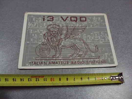 карточка радиообмена QSL италия 1983 №2357 Ціна