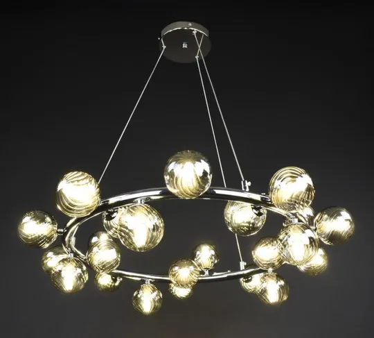 Люстра подвесная на 25 лампочек 27785 Хром 40-170х72х72 см. Інтернет-аукціон