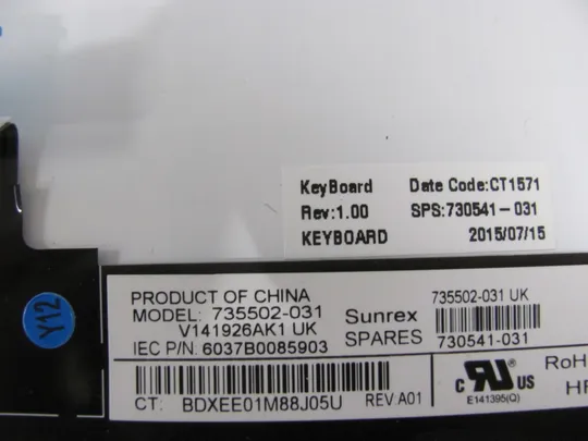 номер0952-1 клавіатура з підсвіткою робоча  735502-041 6037B0085904 для HP Elitebook 820 G1 820 G1 720 725 G1 820 G2  оригінал Інтернет-аукціон